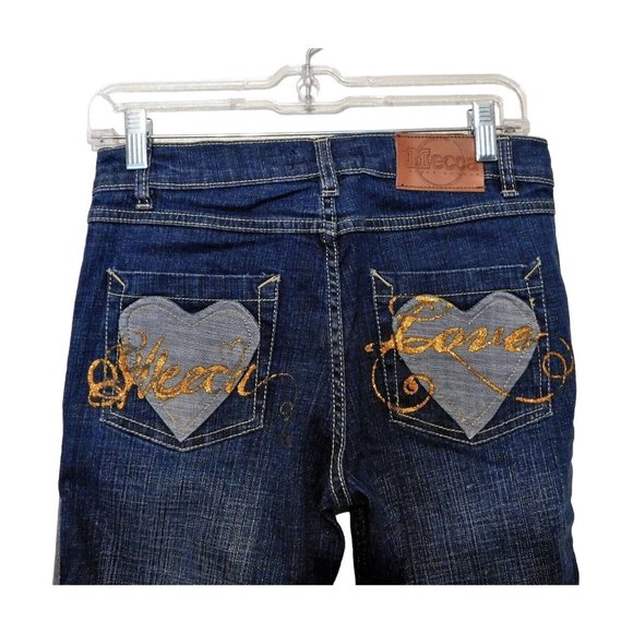 mecca Other - Mecca Girls Jeans 16 Blue Denim Dark Wash Embellished Pockets Stretch Cotton NEW